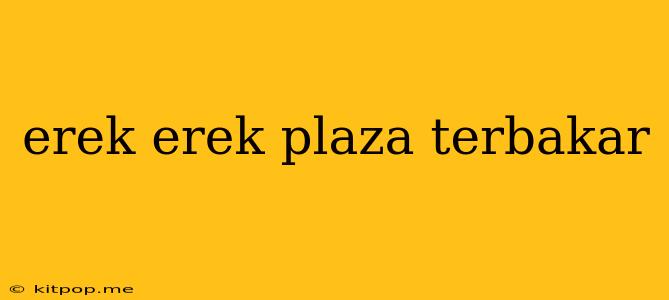 Erek Erek Plaza Terbakar