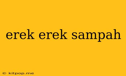 Erek Erek Sampah