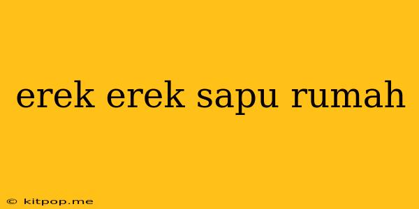 Erek Erek Sapu Rumah