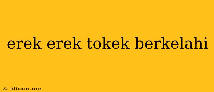 Erek Erek Tokek Berkelahi