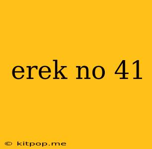 Erek No 41