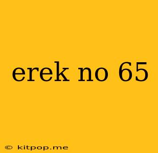 Erek No 65