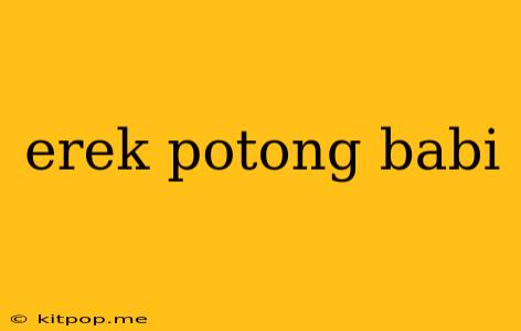 Erek Potong Babi