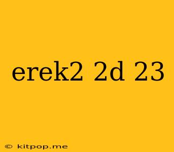 Erek2 2d 23