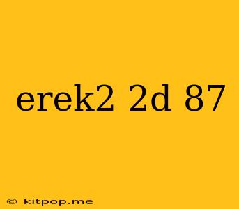 Erek2 2d 87