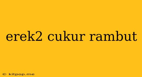 Erek2 Cukur Rambut