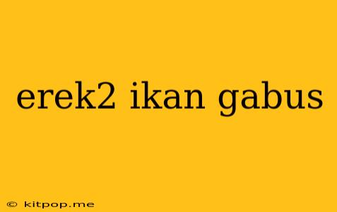 Erek2 Ikan Gabus