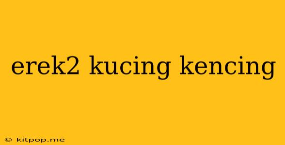 Erek2 Kucing Kencing