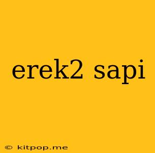 Erek2 Sapi