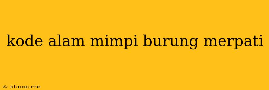 Kode Alam Mimpi Burung Merpati