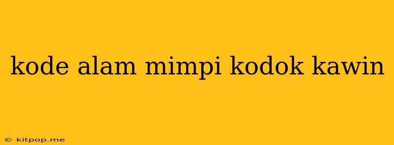 Kode Alam Mimpi Kodok Kawin