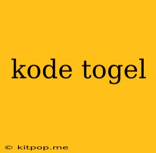 Kode Togel