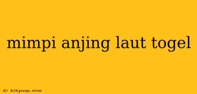 Mimpi Anjing Laut Togel