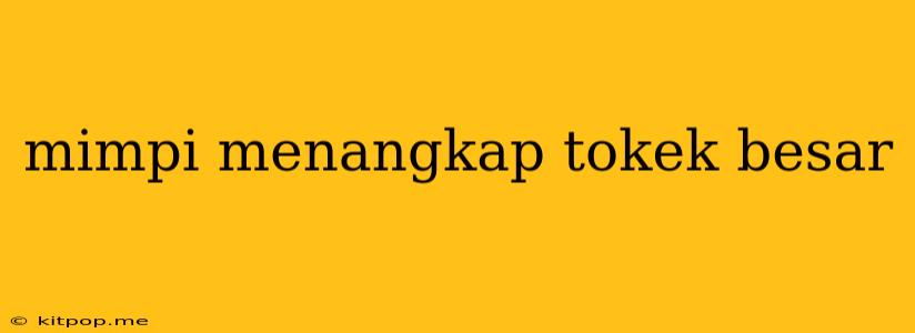 Mimpi Menangkap Tokek Besar