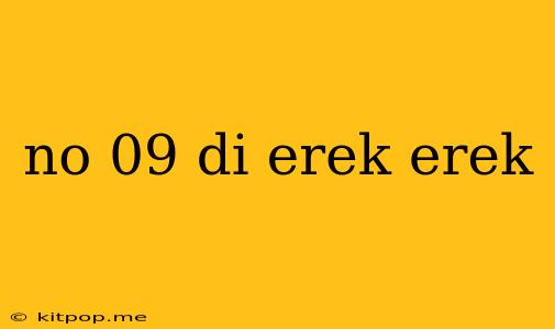 No 09 Di Erek Erek