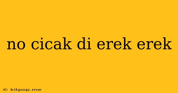 No Cicak Di Erek Erek