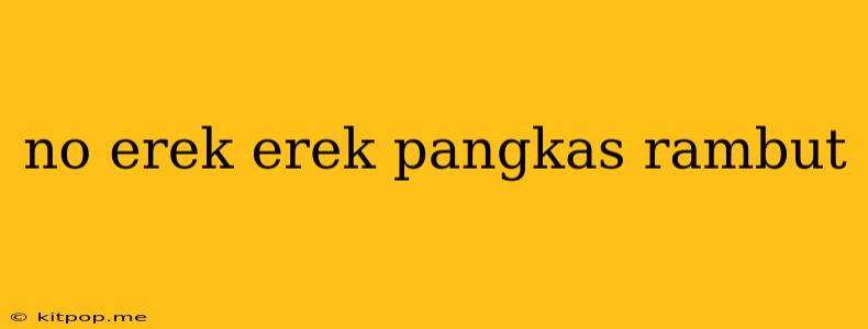 No Erek Erek Pangkas Rambut