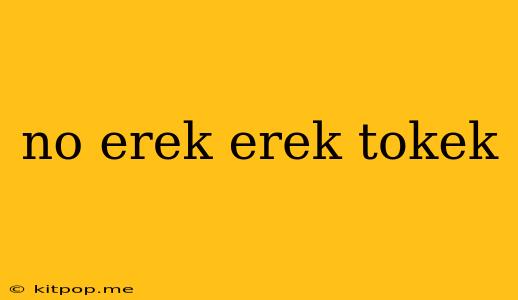 No Erek Erek Tokek