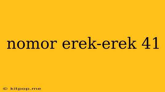 Nomor Erek-erek 41