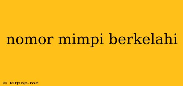 Nomor Mimpi Berkelahi