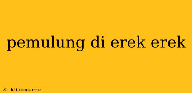 Pemulung Di Erek Erek