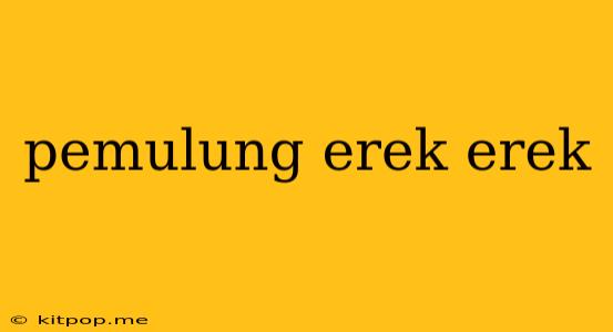 Pemulung Erek Erek