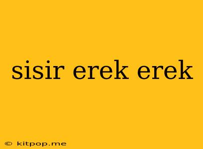 Sisir Erek Erek