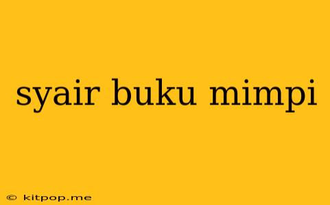 Syair Buku Mimpi