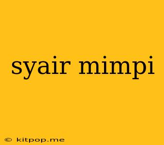 Syair Mimpi