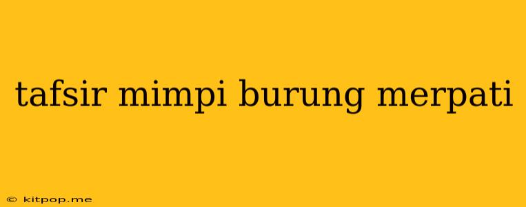 Tafsir Mimpi Burung Merpati